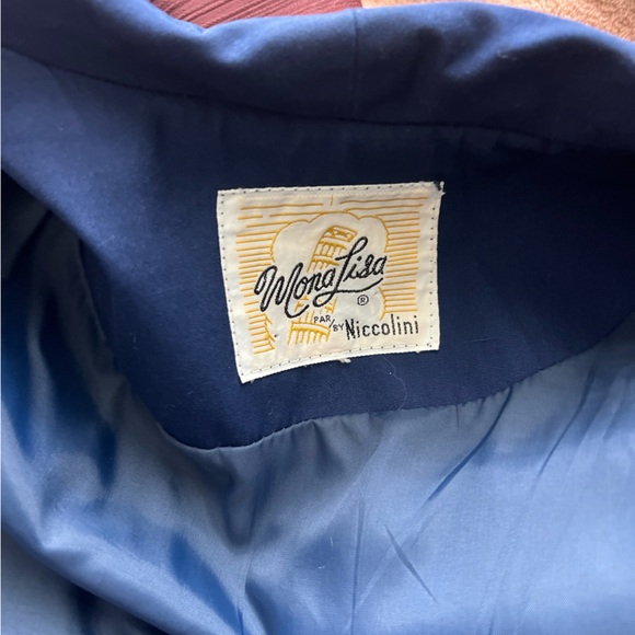 Vintage Blue Trench Coat - Picture 7 of 8